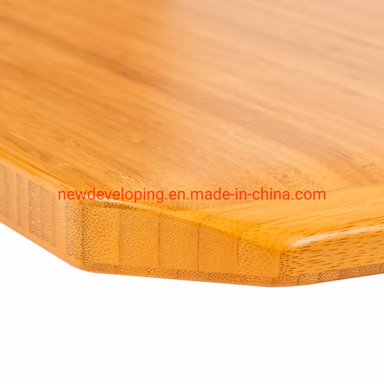 竹製コーナーテーブルデスク、調節可能なワークステーション付き、リビングルーム、ホーム用